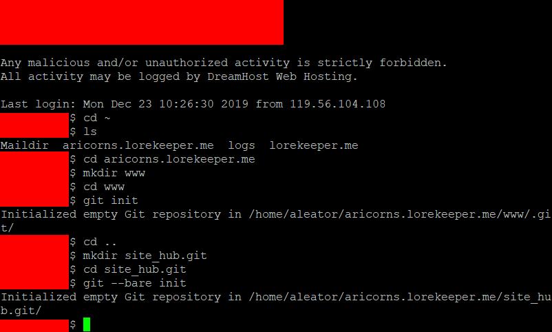 Creating directories